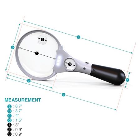 The Lightweight Comfortable ergonomic design handle Magnifying Glass
